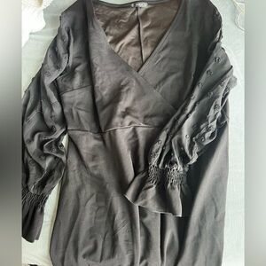 SHEIN dress with polka dot sleeves